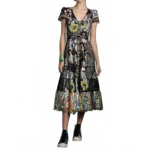 NEW IN EARNEST women's sequined floral party dress in muitl